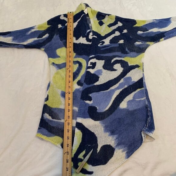 Chico's short sleeve linen cotton blend open front lightweight cardigan sweater - Picture 10 of 12